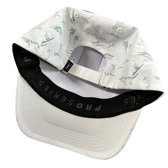 NWT PGA TOUR White Golf Print Cap - Picture 7 of 11